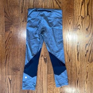 LULULEMON Pace Rival Crop22” | Heathered Black/ Black